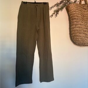 Vintage Lands End olive army green Sweatpants